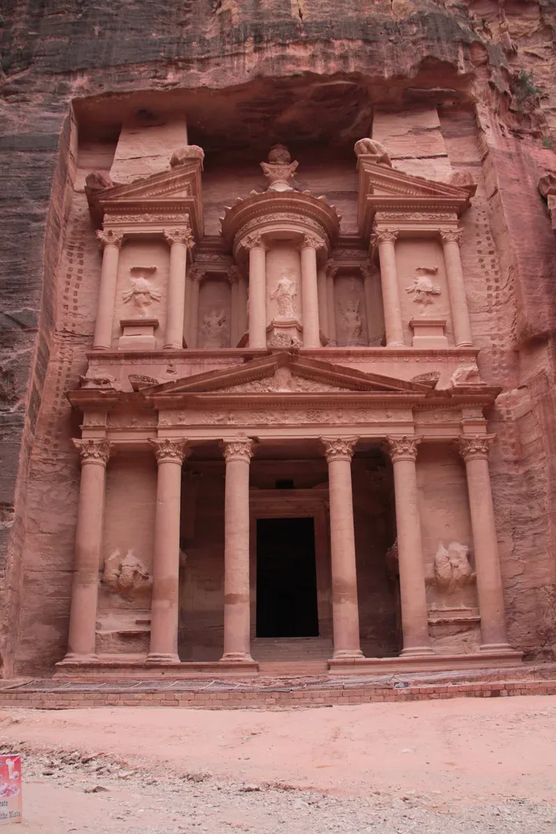 The Treasury at Petra on day one of a Petra, Wadi Rum and Dead Sea 2-day tour